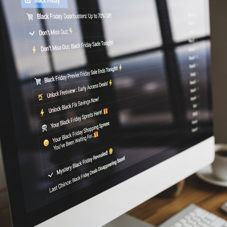 Black Friday Email Subject Lines Example