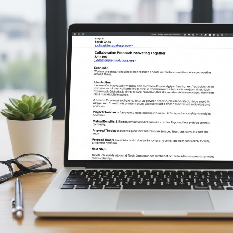 Collaboration Proposal Email Sample Example