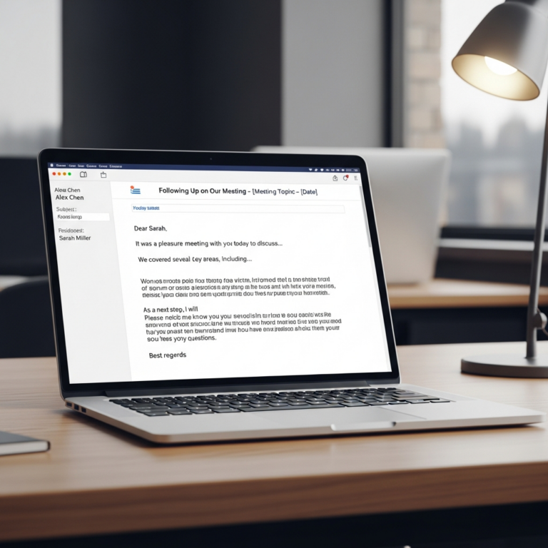Follow-Up Email After Meeting Business Example