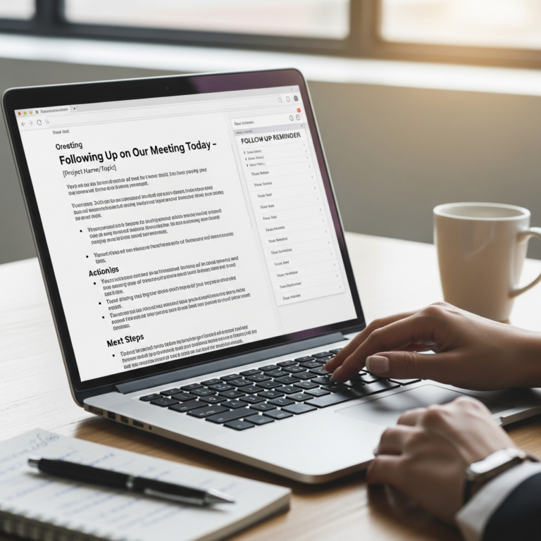 Follow-Up Email After Meeting Business Example