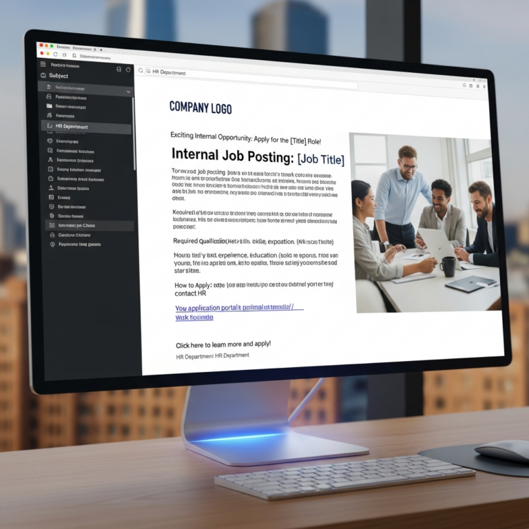 Internal Job Posting Email Announcement Example