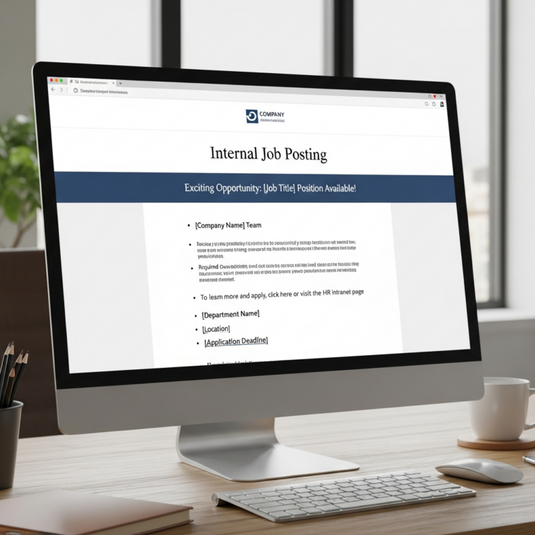 Internal Job Posting Email Announcement Example