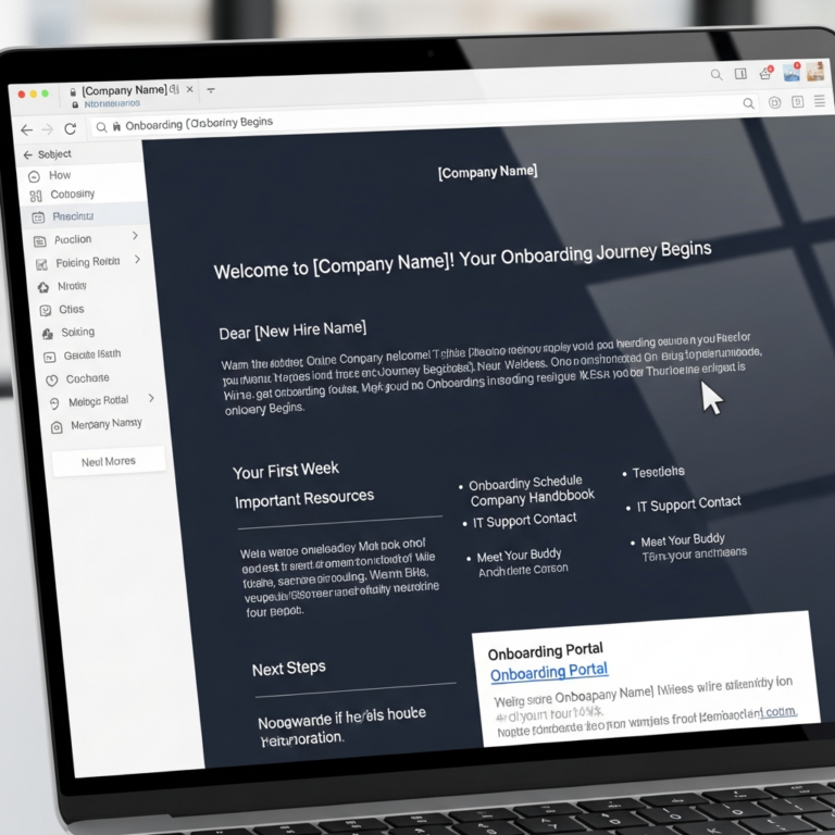 New Hire Onboarding Email Template Example