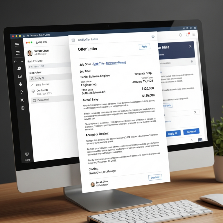 Offer Letter Email Format Example Example