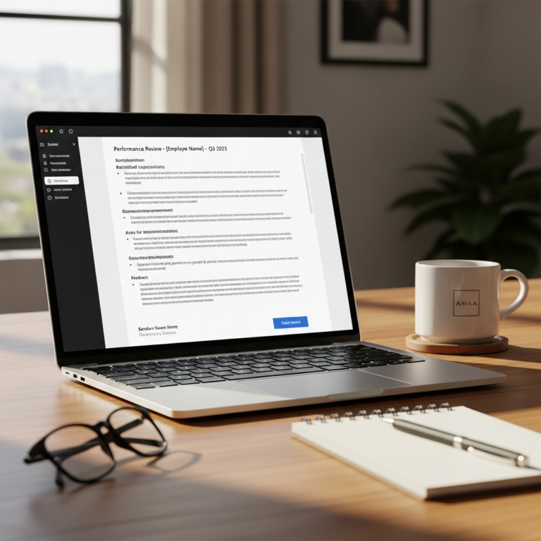 Performance Review Email Sample Example