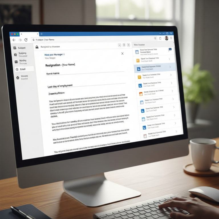 Resignation Email Template For Employee US Example