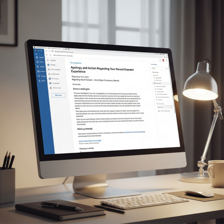 Apology Email Template To Customer US Example