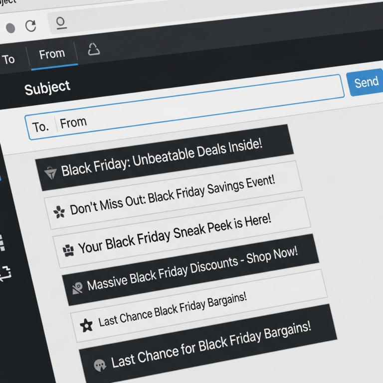 Black Friday Email Subject Lines Example