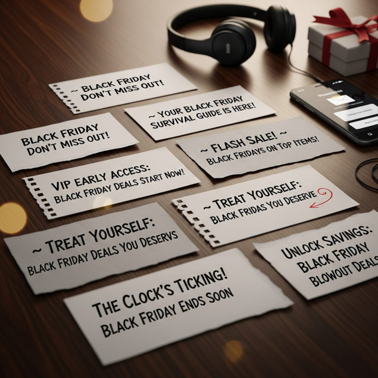 Black Friday Email Subject Lines Example