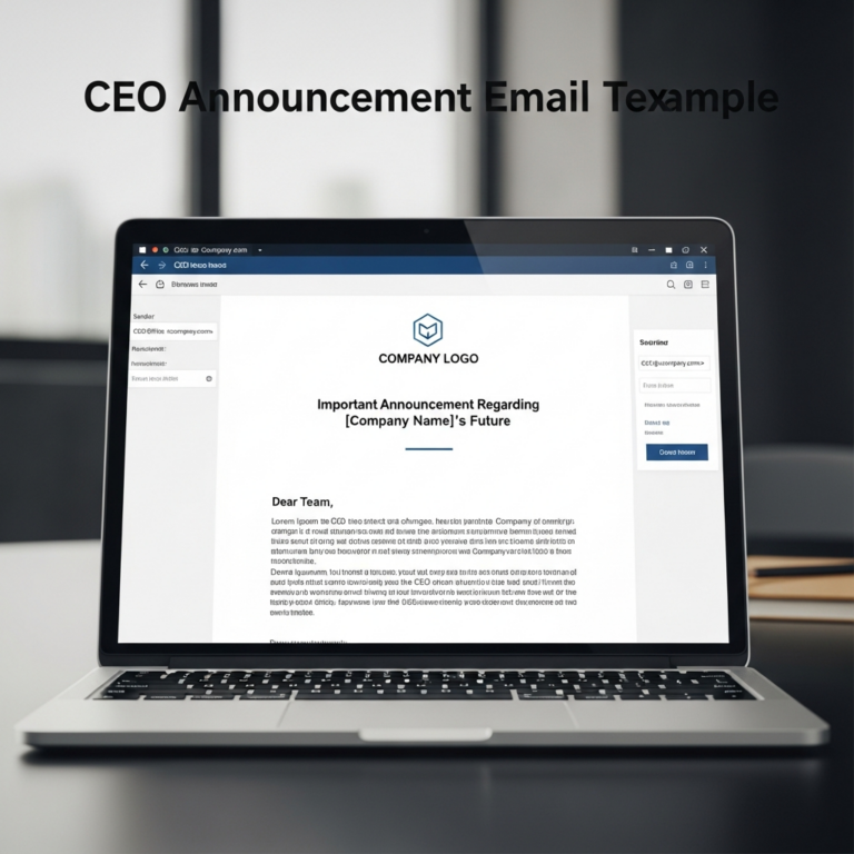 CEO Announcement Email Template Example