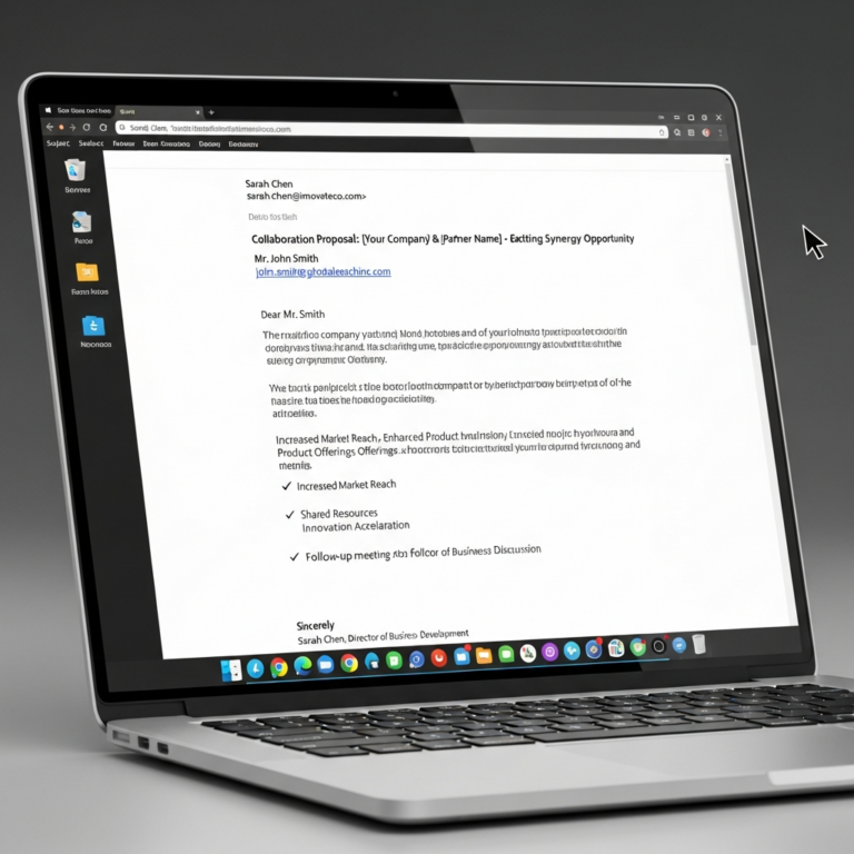 Collaboration Proposal Email Sample Example