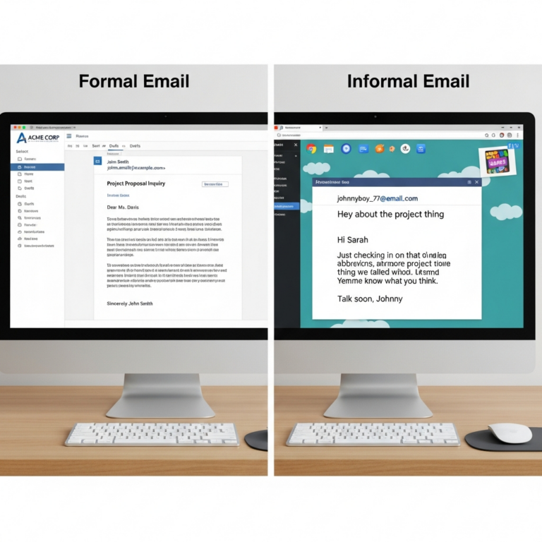 Difference Between Formal And Informal Email Example