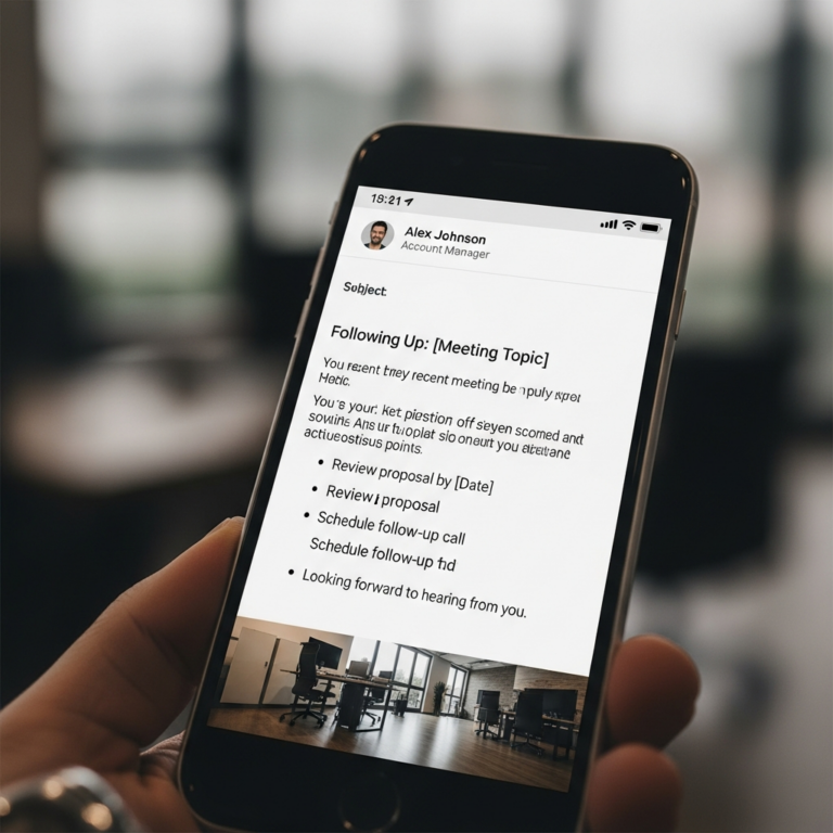 Follow-Up Email After Meeting Business Example