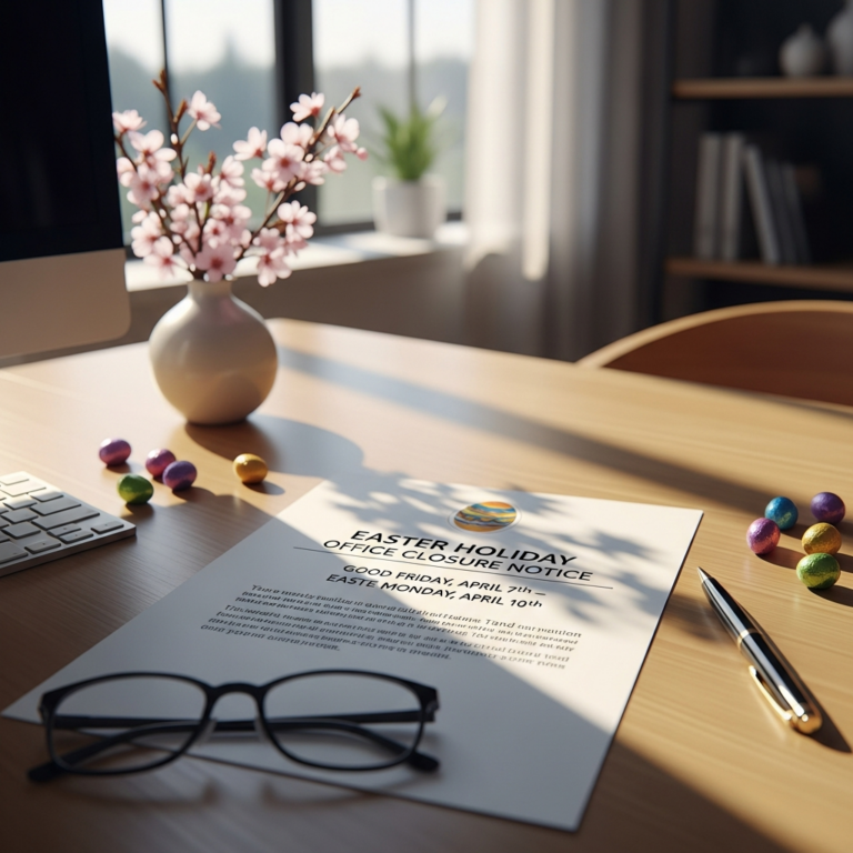 Easter Holiday Office Closure Email Sample Example