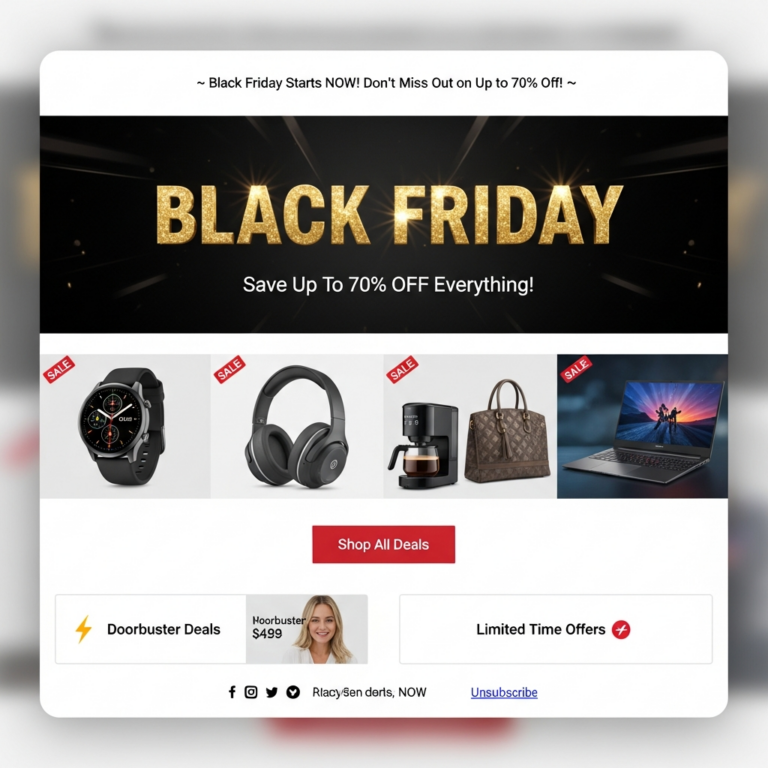 Promotional Email For Black Friday Example