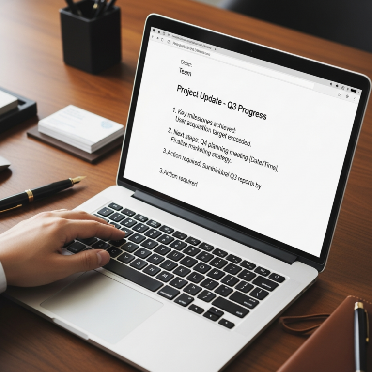 Writing Concise Business Emails Example